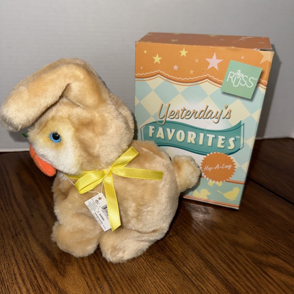 Vtg Russ Yesterday's Favorites Hop-A-Long Easter Bunny Rabbit Animated Works